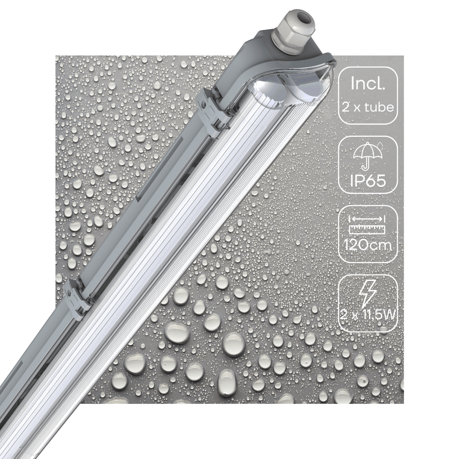 LED's Light Double LED TL lamp 120 cm - complete with LED tubes - Indoor and outdoor - 4200 lm - LED.nl