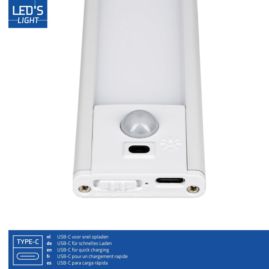 LED's Light Cabinet lighting with sensor 80 cm - Rechargeable and wireless - swing and motion sensor - white - LED.nl