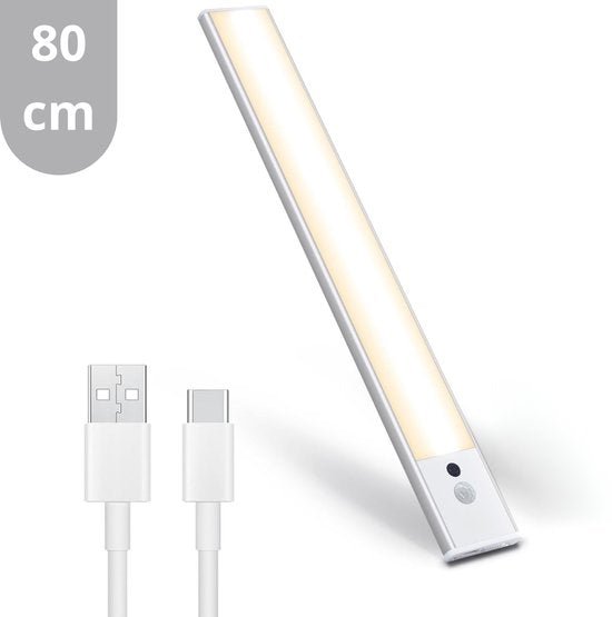 LED's Light Cabinet lighting with sensor 80 cm - Rechargeable and wireless - swing and motion sensor - white - LED.nl