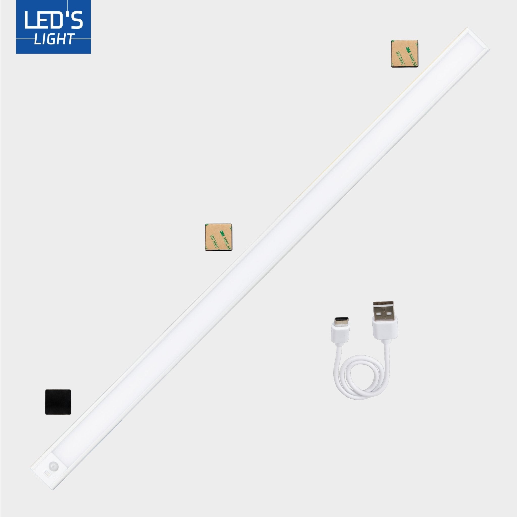 LED's Light Kastverlichting met sensor 80 cm - Oplaadbaar en draadloos - zwaai- en bewegingssensor - wit Kastverlichting LED.nl