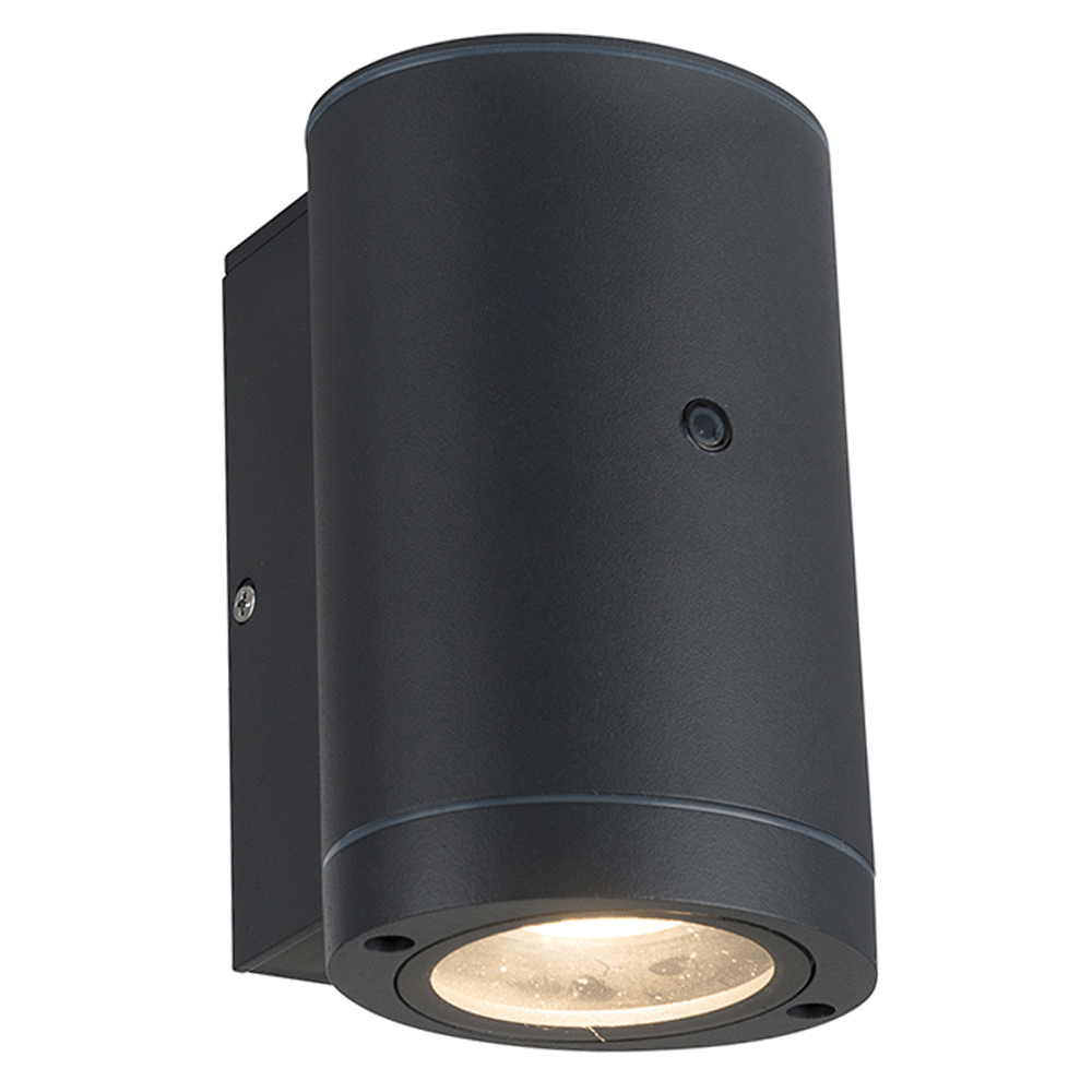 2 pack - LED's Light LED Buitenlamp met sensor - IP44 waterdicht - GU10 fitting - Model Bari - Antraciet Buitenlampen LED.nl