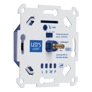 LED's Light Einbau-LED-Dimmer – Universeller Dimmer, geeignet für alle LED-Leuchten – 250 W – Stufenloses Dimmen – Niedrigtarif- und Vorlaufdimmung - lidstore.shop