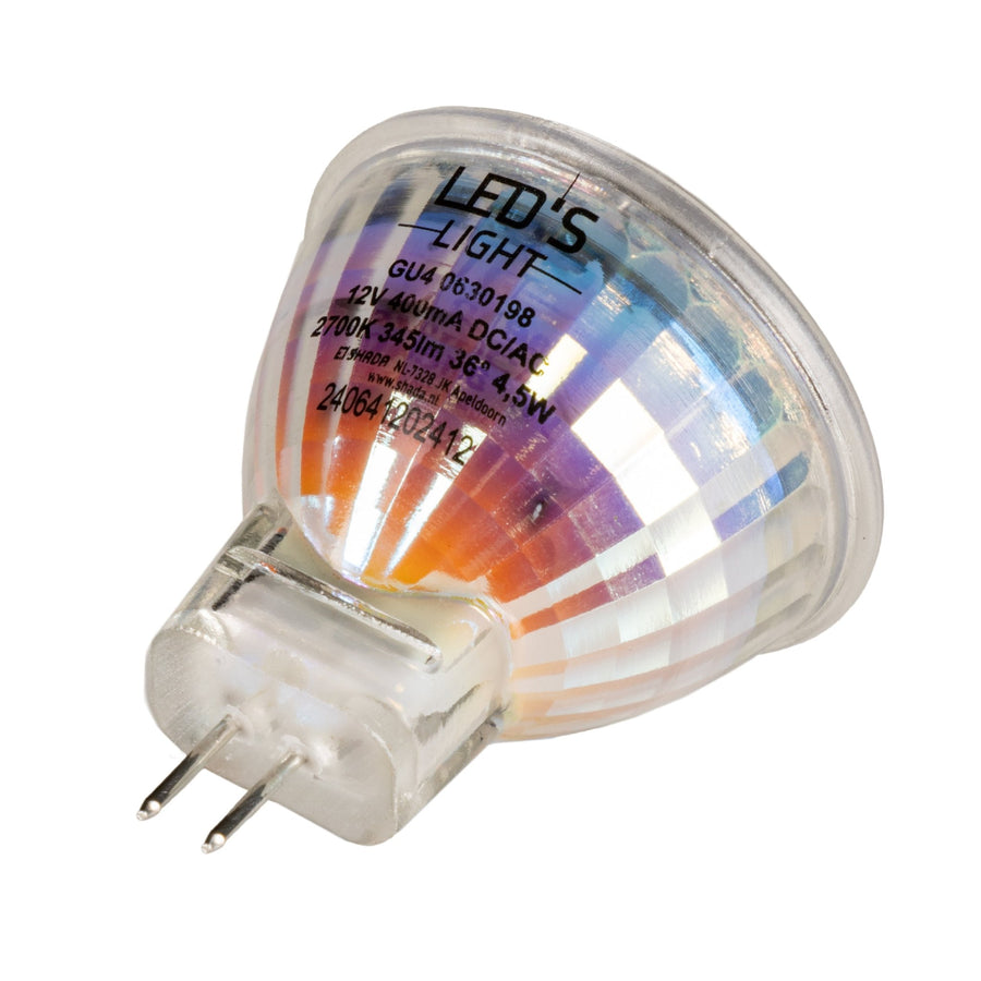 LED's Light LED Lamp with GU4 fitting - 12V - MR11 - Warm white light - 4W replaces 35W - LED.nl