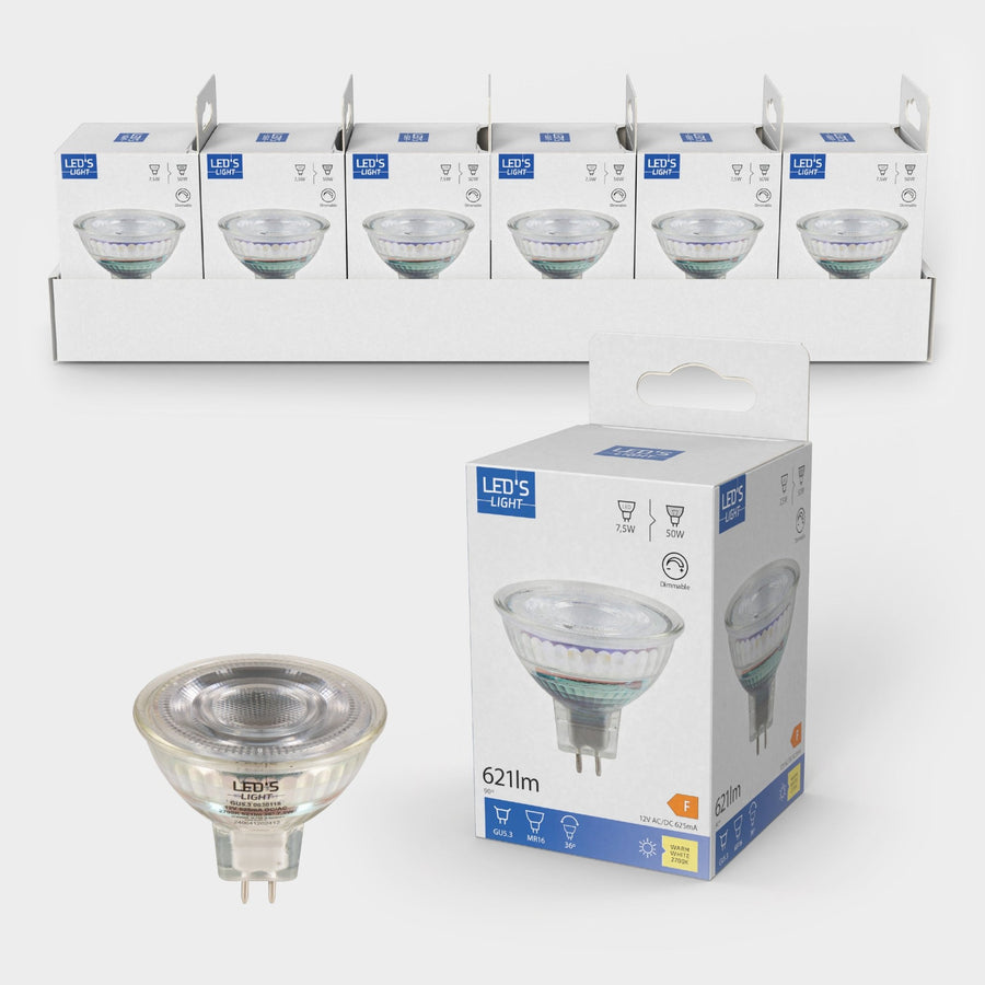 LED's Light LED-Lampe mit GU5.3-Fassung - Dimmbar Warmweiß - 7W ersetzt 50W - MR16 - lidstore.shop