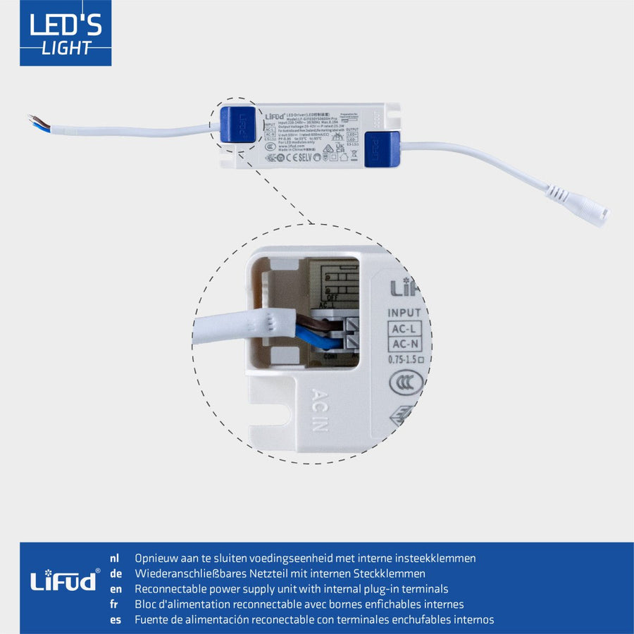 LED's Light LED Panel 60 x 60 cm - Square - Cool white (4000K) - 4000 Lumen - 40W - LED.nl