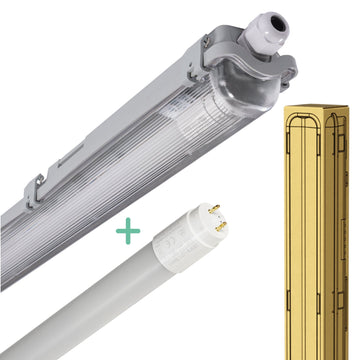 Proventa LED TL fixture with lamp 150 cm - Cold white light 6500 K - Waterproof - Complete set - LED.nl