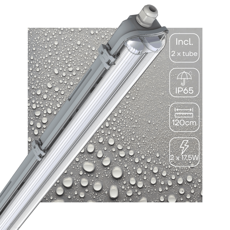 LED's Light LED TL double fixture 120 cm - Complete with 2 LED TL tubes 120 cm - 3600 lm - LED.nl