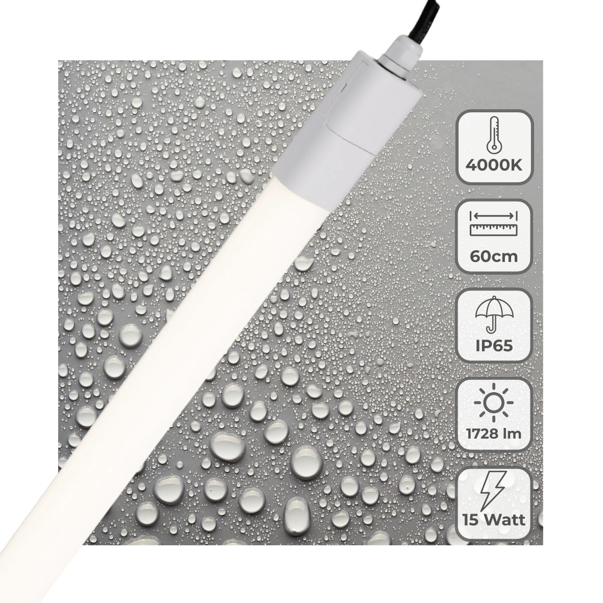 LED's Light LED TL verlichting compleet 60 cm - Geschikt voor buiten en binnen - 1725 lm TL verlichting LED.nl