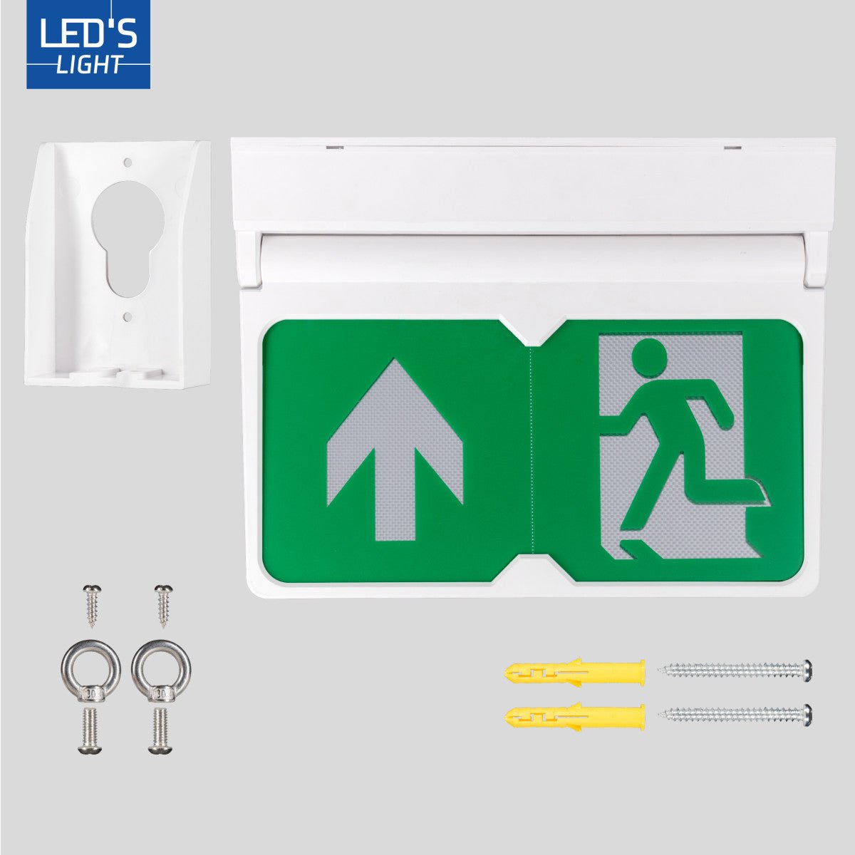 LED's Light - Noodverlichting - Nooduitgang bord met verlichting op accu - 8 uur noodfunctie - IP54 - Pijl draaibaar LED.nl