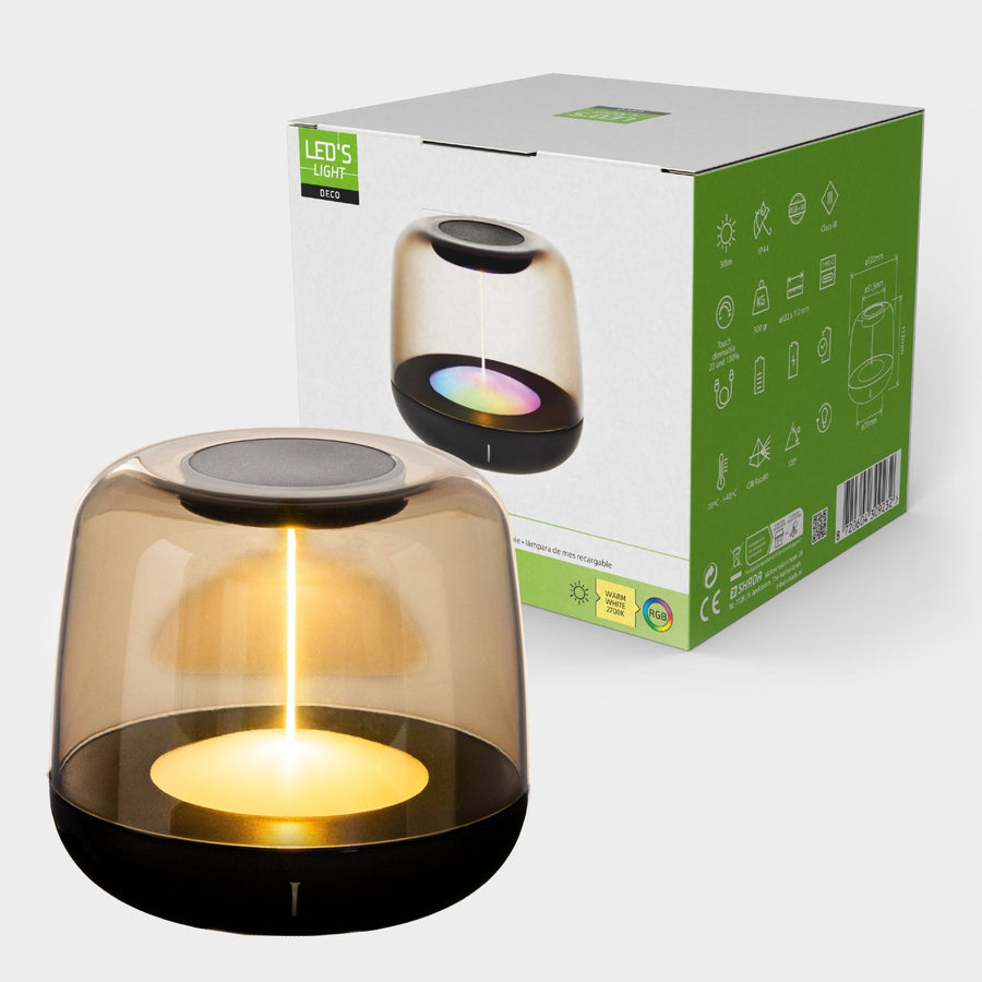 LED's Light Wiederaufladbare Tischleuchte mit Akku - Lichtspirale - Indoor &amp; Outdoor - RGBW - lidstore.shop