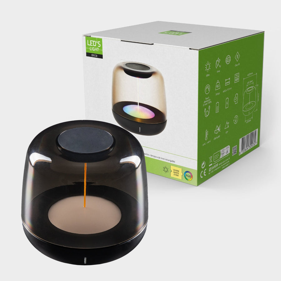 LED's Light Wiederaufladbare Tischleuchte mit Akku - Lichtspirale - Indoor &amp; Outdoor - RGBW - lidstore.shop