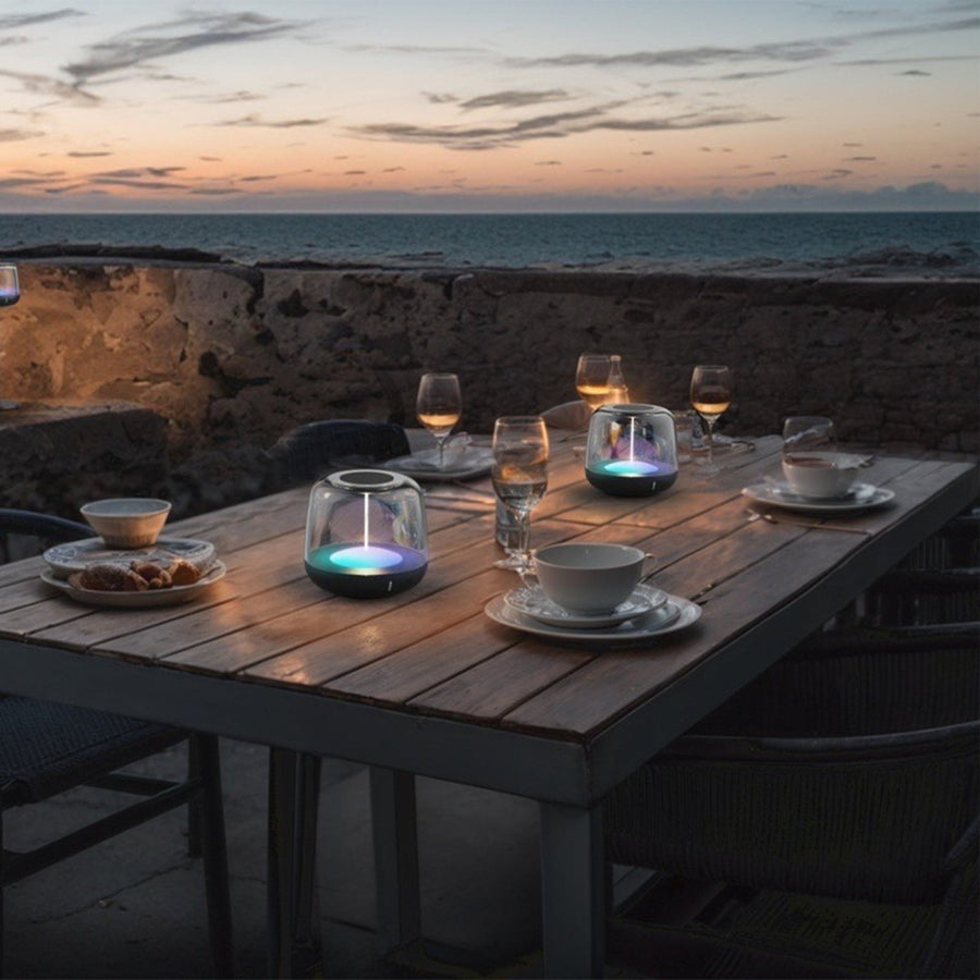 LED's Light Wiederaufladbare Tischleuchte mit Akku - Lichtspirale - Indoor &amp; Outdoor - RGBW - lidstore.shop