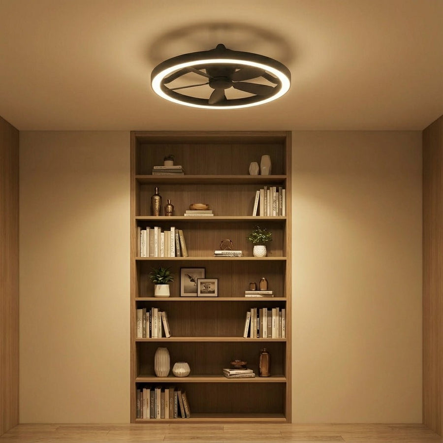 lidstore.shopckenventilator mit Lampe, Schwarz, 61,3 cm – 27 W – 2500 lm – Einstellbare Farbtemperatur – Dimmbar – Inkl. Fernbedienung - lidstore.shop