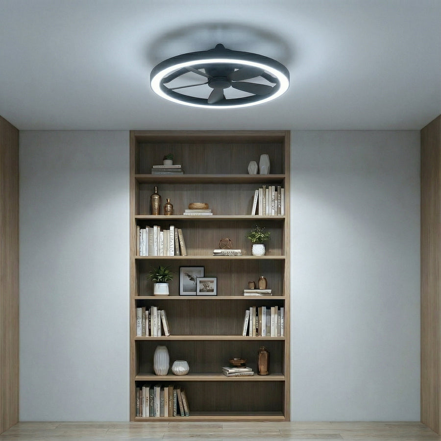 lidstore.shopckenventilator mit Lampe, Schwarz, 61,3 cm – 27 W – 2500 lm – Einstellbare Farbtemperatur – Dimmbar – Inkl. Fernbedienung - lidstore.shop