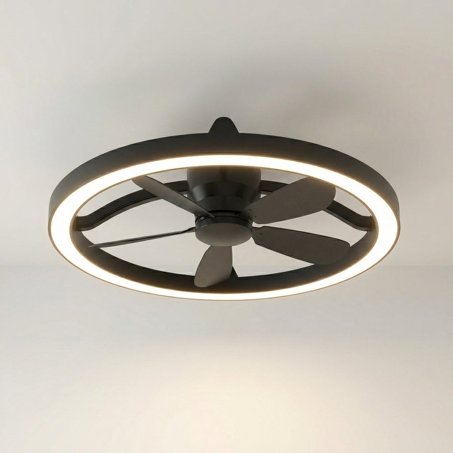 lidstore.shopckenventilator mit Lampe, Schwarz, 61,3 cm – 27 W – 2500 lm – Einstellbare Farbtemperatur – Dimmbar – Inkl. Fernbedienung - lidstore.shop
