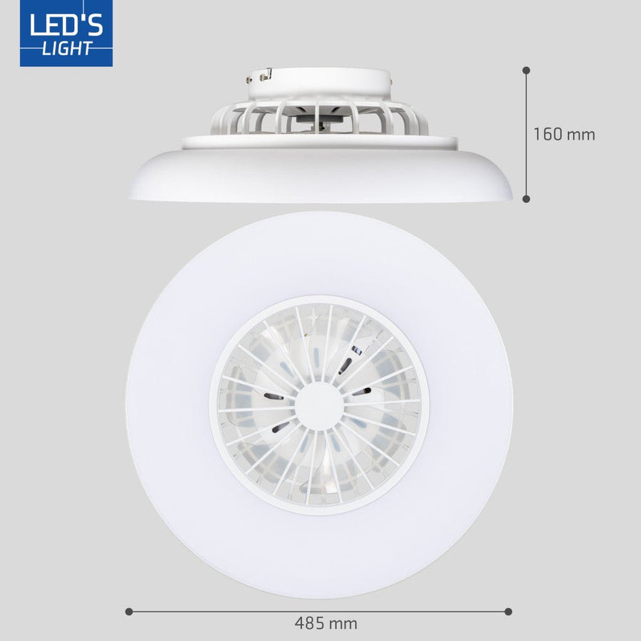 lidstore.shopckenleuchte mit Ventilator RGB - 39W 3300lm 2700K/6500K/RGB - Ø485mm IP20 - Dimmbar - lidstore.shop