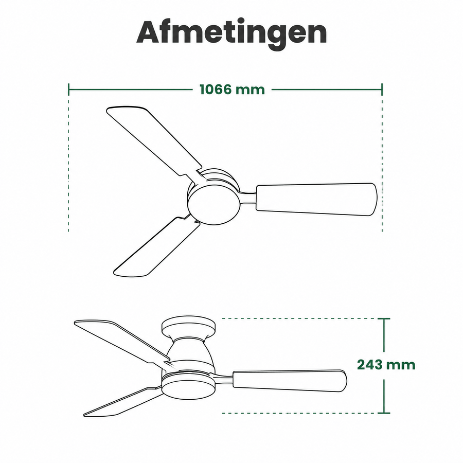 LED's Light Deckenventilator mit Lampe 106cm 2in1 Holz/Schwarz  53W 2200lm 1800K/4000K - lidstore.shop