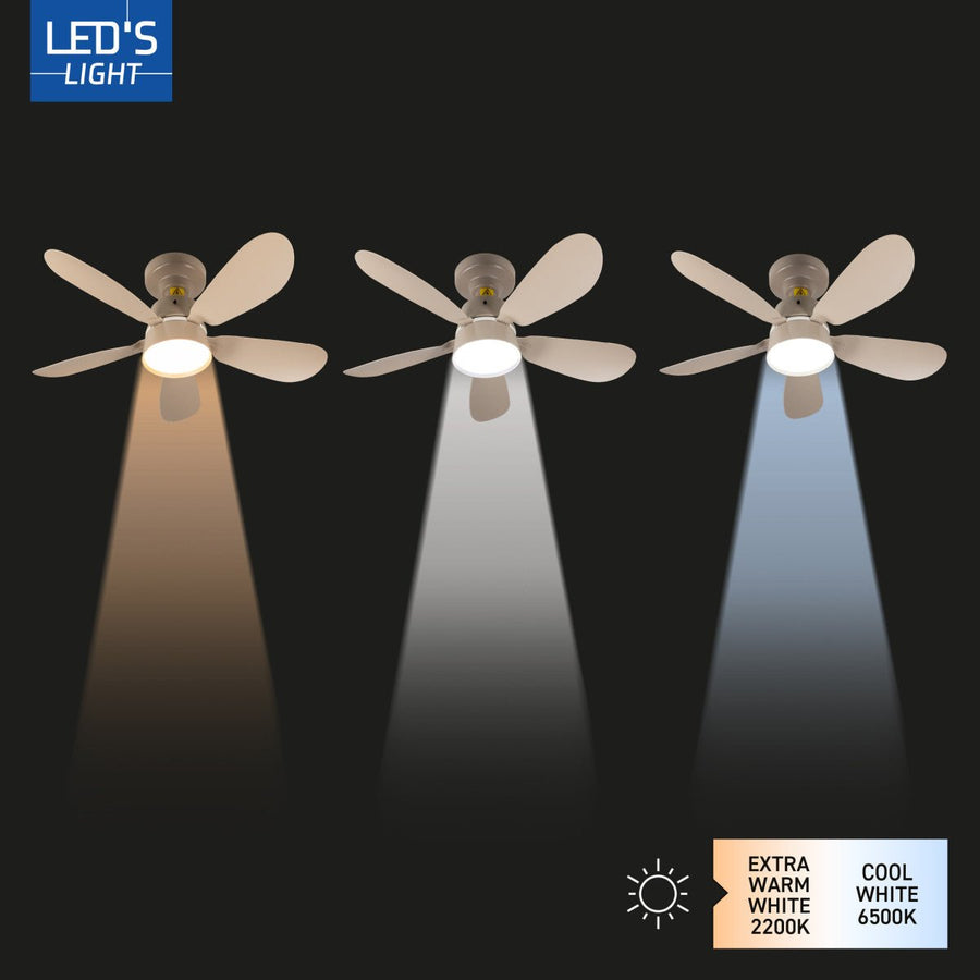 lidstore.shopckenventilator mit Lampe Taupe 25W 2600lm 2200K/6500K - 53cm - lidstore.shop