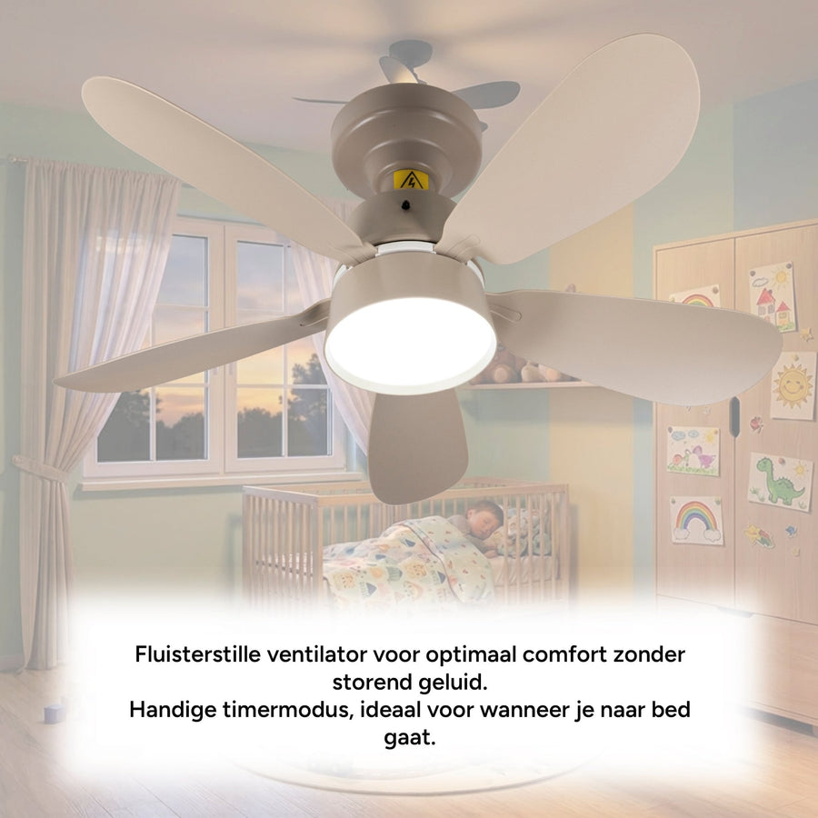 lidstore.shopckenventilator mit Lampe Taupe 25W 2600lm 2200K/6500K - 53cm - lidstore.shop