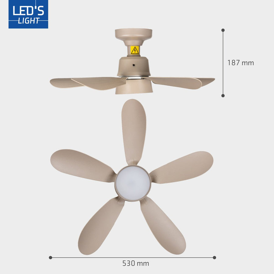 lidstore.shopckenventilator mit Lampe Taupe 25W 2600lm 2200K/6500K - 53cm - lidstore.shop