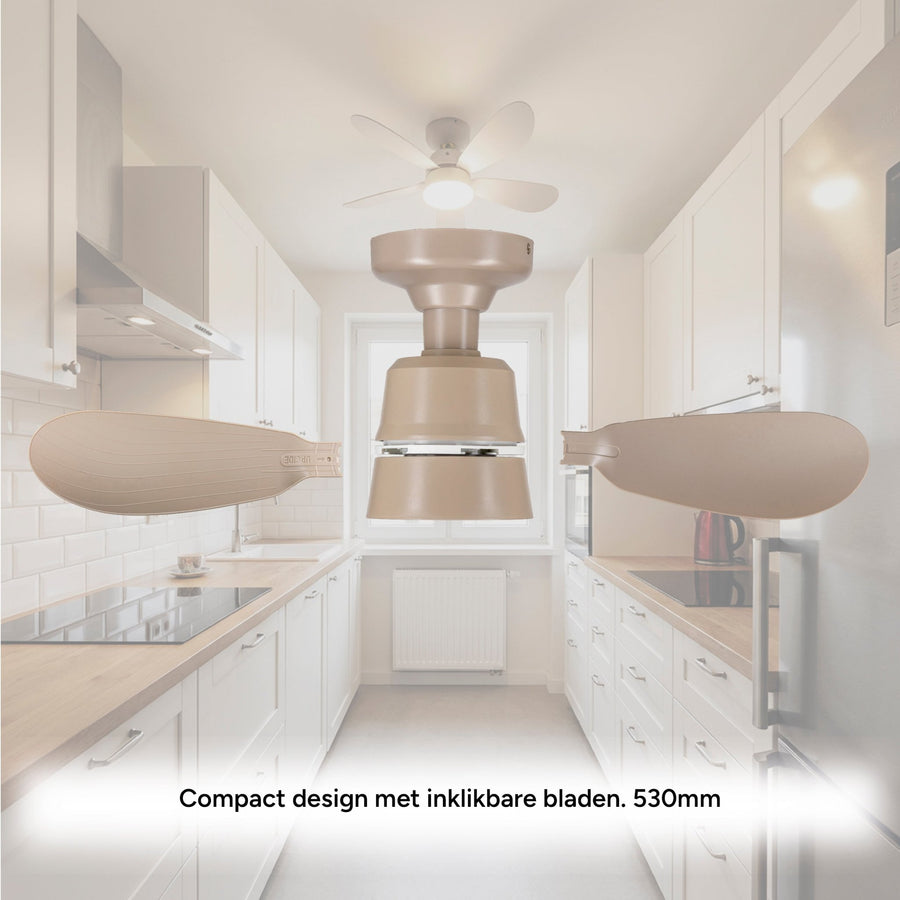 lidstore.shopckenventilator mit Lampe Taupe 25W 2600lm 2200K/6500K - 53cm - lidstore.shop