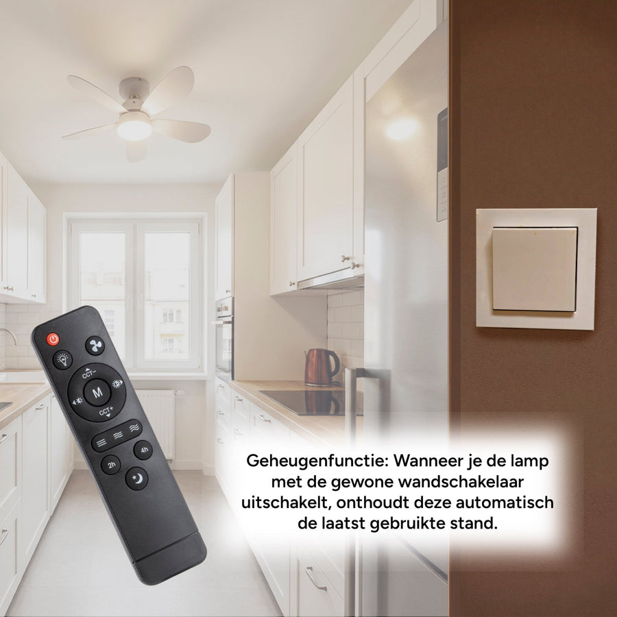 lidstore.shopckenventilator mit Lampe Taupe 25W 2600lm 2200K/6500K - 53cm - lidstore.shop