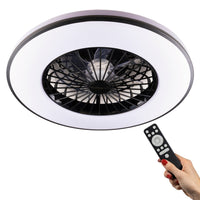 LED's Light Ceiling fan with lighting double black - with remote control - 48 cm - LED.nl