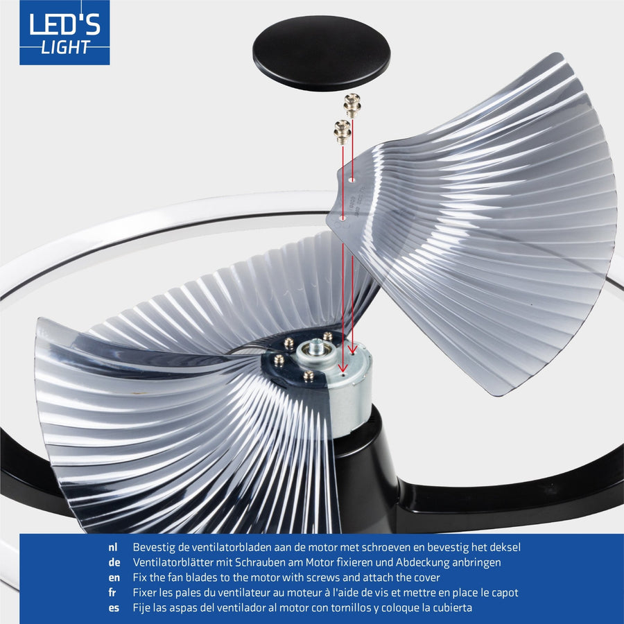 lidstore.shopckenventilator XL 74 cm - Bedienbar mit Fernbedienung - Schwarz - lidstore.shop