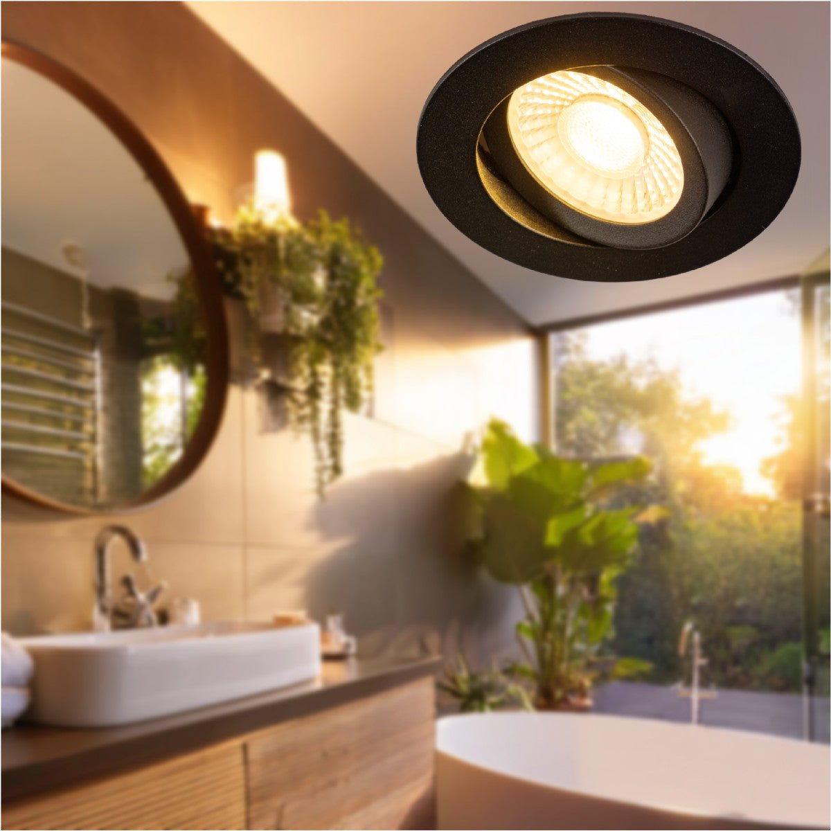 LED's Light PRO - 3 PACK - downlight inbouwspot Ø 68mm - Kantelbaar - Spatwaterdicht - Dim to Warm - Zwart LED.nl