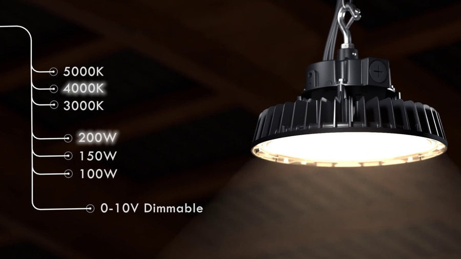 LEDs Light Pro High Bay – 200 W, 30.000 lm, PowerSelect-Dimmung, Farbtemperatur 3000 K/4000 K/5000 K – Lumileds LED – Sosen-Treiber - lidstore.shop