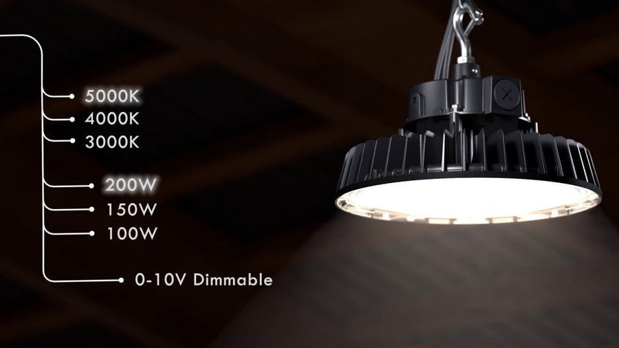 LEDs Light Pro High Bay – 200 W, 30.000 lm, PowerSelect-Dimmung, Farbtemperatur 3000 K/4000 K/5000 K – Lumileds LED – Sosen-Treiber - lidstore.shop