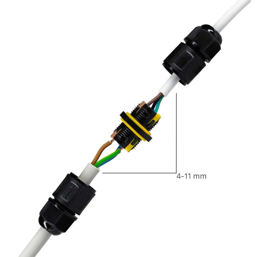 LED's Light Pro Junction Box I-connector 3P - IP68 waterproof - Junction box for cables from 4 to 11 mm - LED.nl