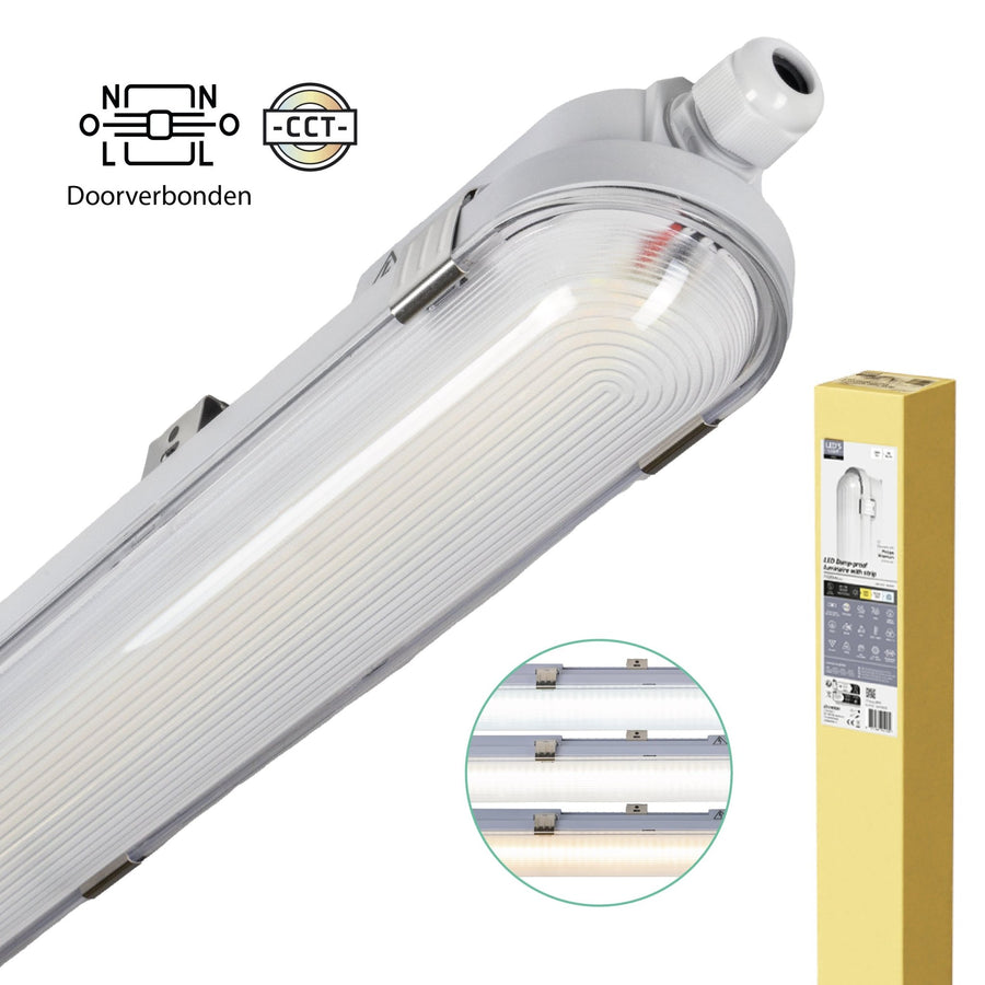 LED's Light Pro Leuchtstoffröhre mit LED-Streifen, 180 lm/W, 39 W, 150 cm, 7020 lm, 3000 K/4000 K/6500 K, Schutzart IP65, IK08 - lidstore.shop