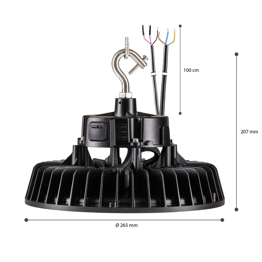 LEDs Light Pro 200W DLG Hallenleuchte 30000lm 3000K/4000K/5000K - Lumileds LED - Sosen Treiber D-Mark  - lidstore.shop