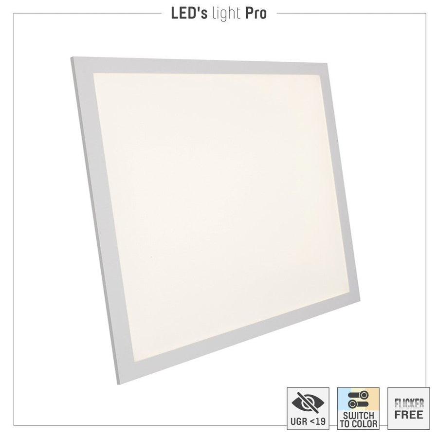 LEDs Light Pro LED-Panel – 30 W, 3900 lm Farbtemperatur, UGR < 19 – 620 x 620 mm – Weiß - lidstore.shop