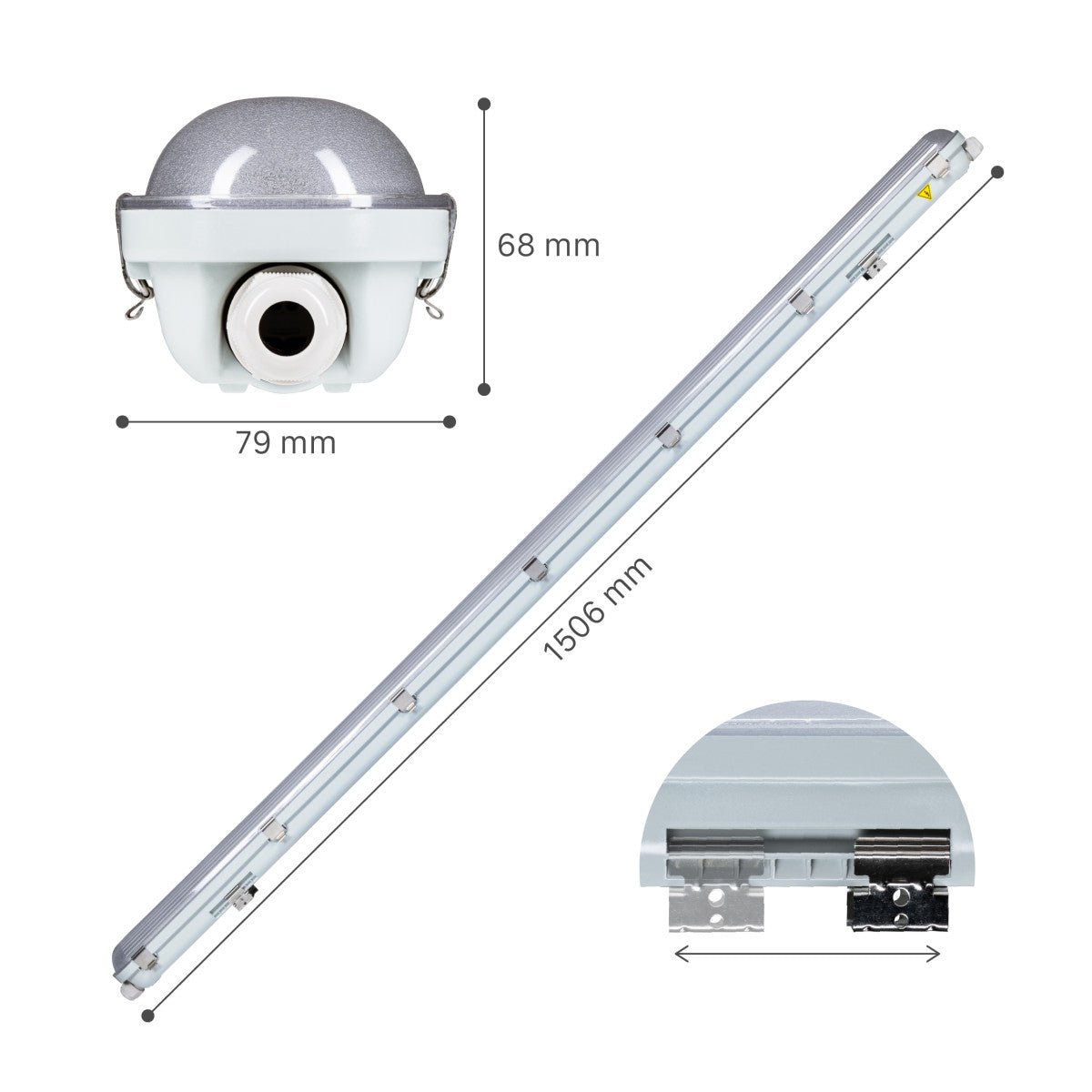 LED's Light PRO Philips LED TL armatuur 150 cm - Met noodaccu - 185lm/w - Energielabel B - 47W 7200lm 4000K LED.nl
