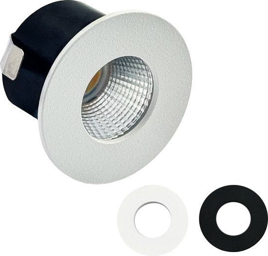 6 PACK - LED's Light PRO mini inbouwspot 3 cm - Voor overkapping, veranda's en inbouwplafonds - Dimbaar - 3 Kleuren plaatjes Inbouwspots LED.nl