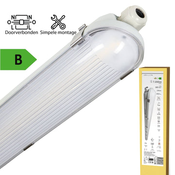 Philips LED-Leuchte Light Pro, 150 cm, 40 W, Energieeffizienzklasse B, dimmbar, 7200 lm, 180 lm/W, Schutzart IP65, 4000 K, Farbtemperatur IK08 - lidstore.shop
