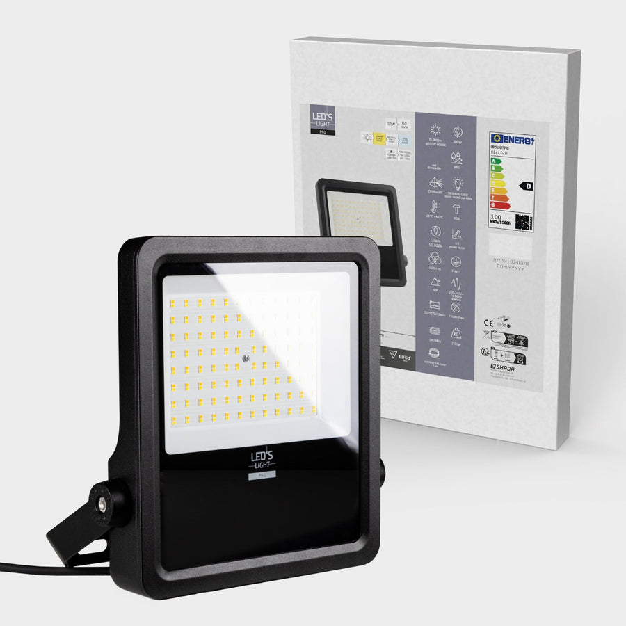 LED's Light Pro Premium Floodlight 12750 - 6 light modes - Water and rust resistant - 100W - LED.nl
