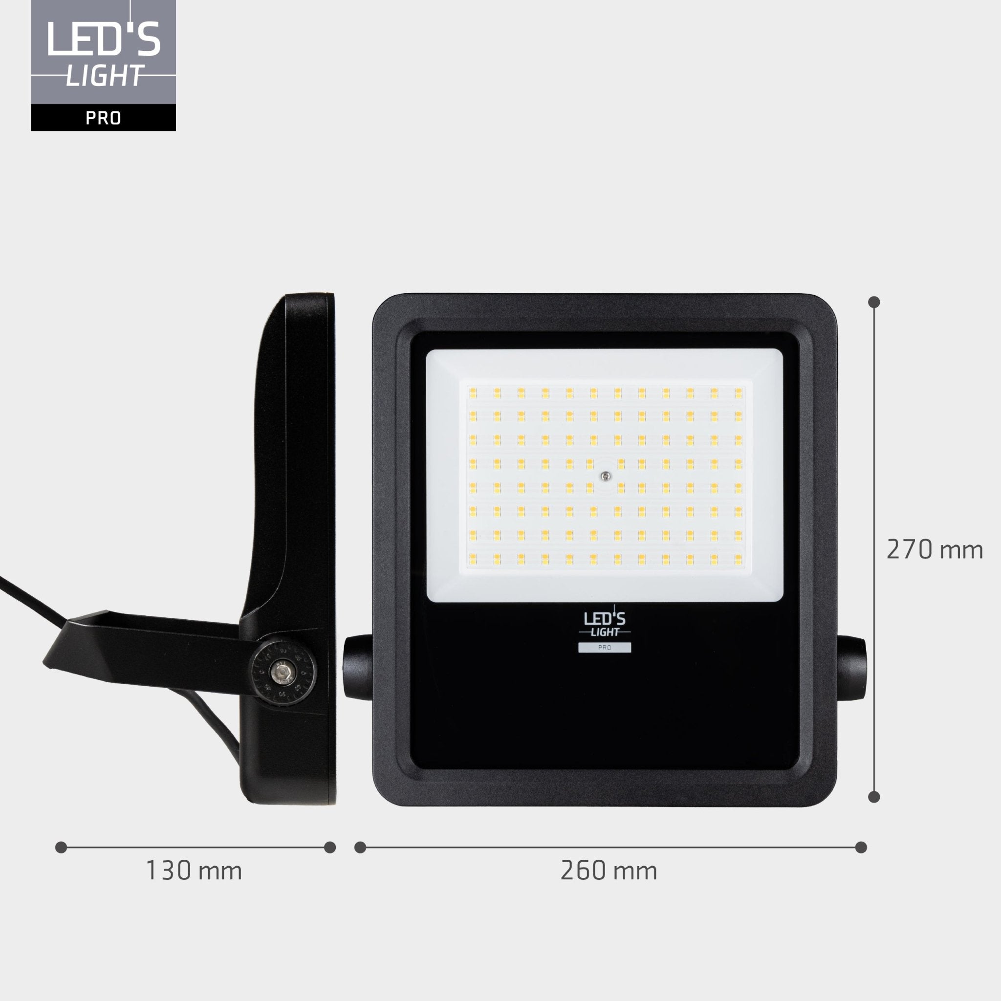 LED's Light Pro Premium Floodlight 12750lm - CCT schakelbaar - Powerselect - 6 lichtstanden - Water en roestbestendig - 100W Schijnwerpers LED.nl