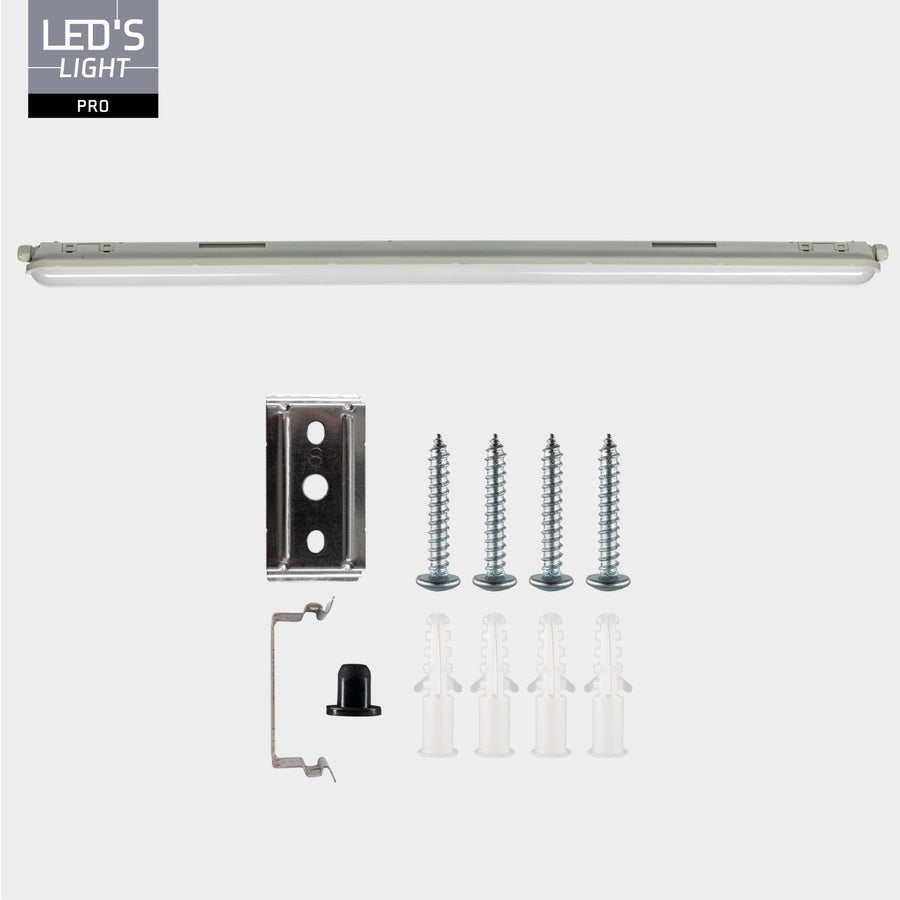 4er-PACK – LED's Light Pro Koppelbare LED TL Leuchte komplett 120 cm – Wasserdicht – 4640 lm – 29 W – 4000 K – 160 lm/W - lidstore.shop