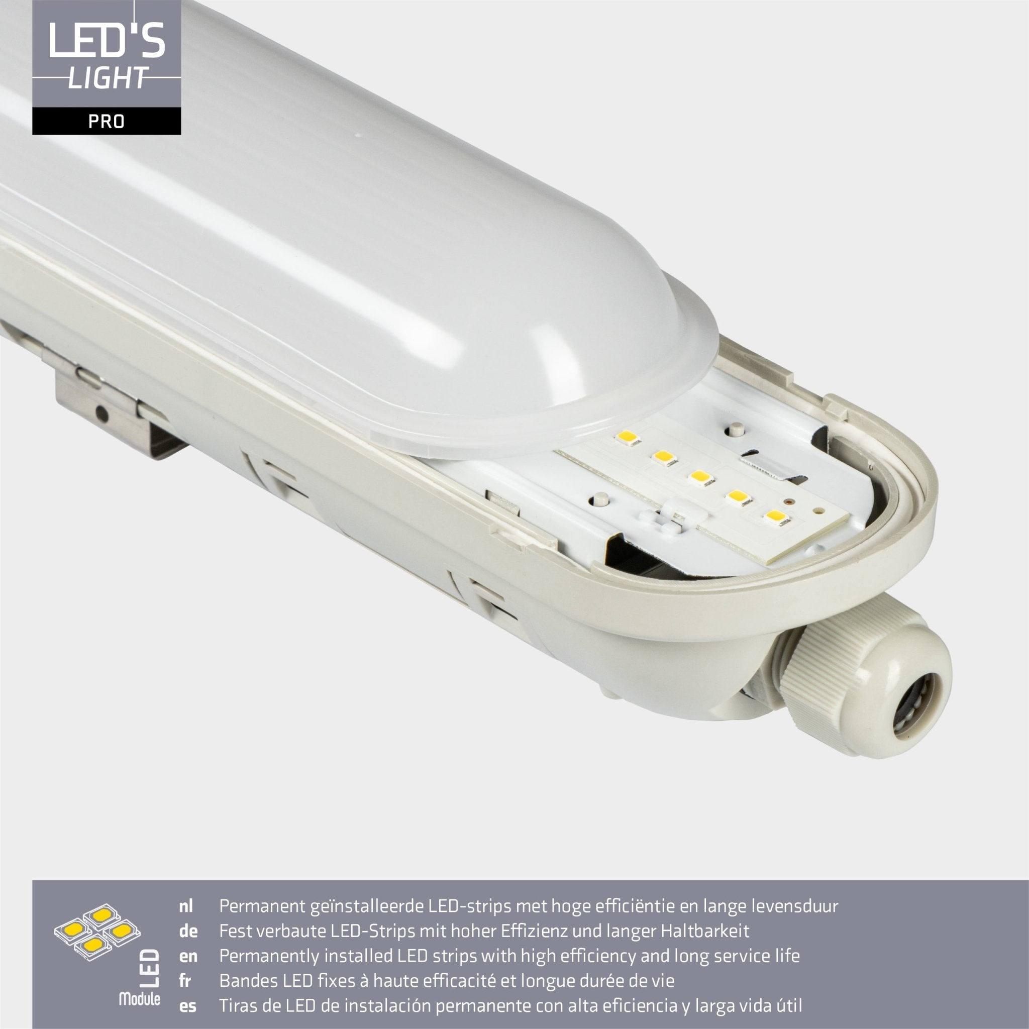 4 PACK - LED's Light Pro Premium Koppelbaar LED TL armatuur 40W 150cm 6400lm 4000K 160lm/w TL verlichting LED.nl