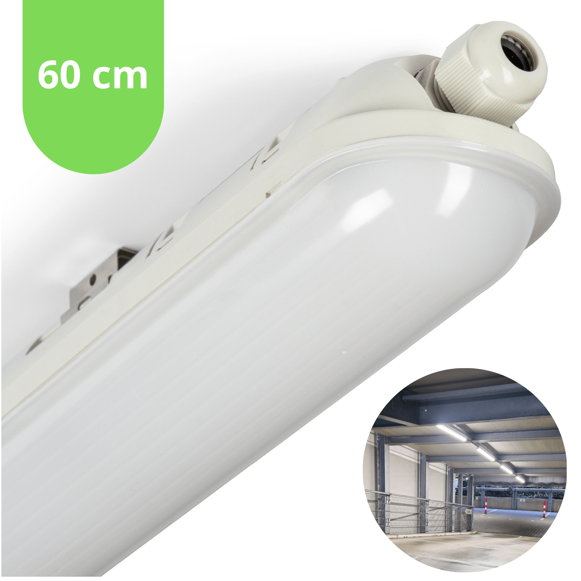 LED's Light Pro TL armatuur compleet 60 cm - Koppelbaar - IP65 Waterdicht - 2400 lm - 15W - 160lm/w TL verlichting LED.nl