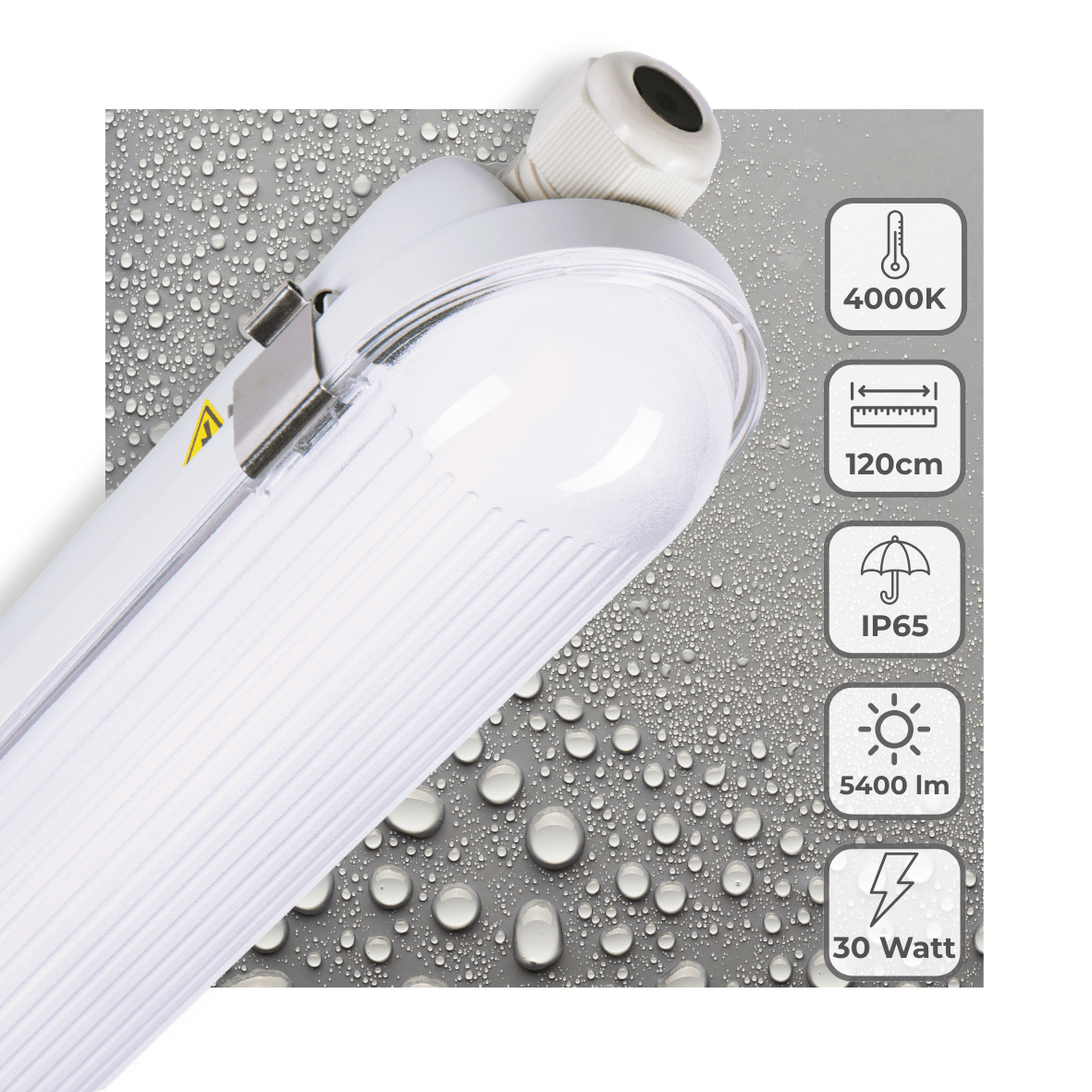 LED's Light Pro Philips TL armatuur met strip 120 cm - Koppelbaar - Power switch - Energielabel B - 5400 lm - 185lm/w - 30W - 4000K TL verlichting LED.nl