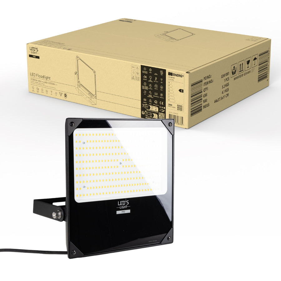 LED's Light Professional LED Floodlight 37000 - 3 light modes - Waterproof - 200 watts - LED.nl