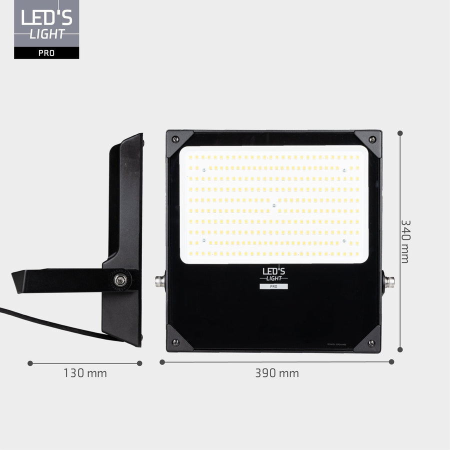 LED's Light Professional LED Floodlight 37000 - 3 light modes - Waterproof - 200 watts - LED.nl