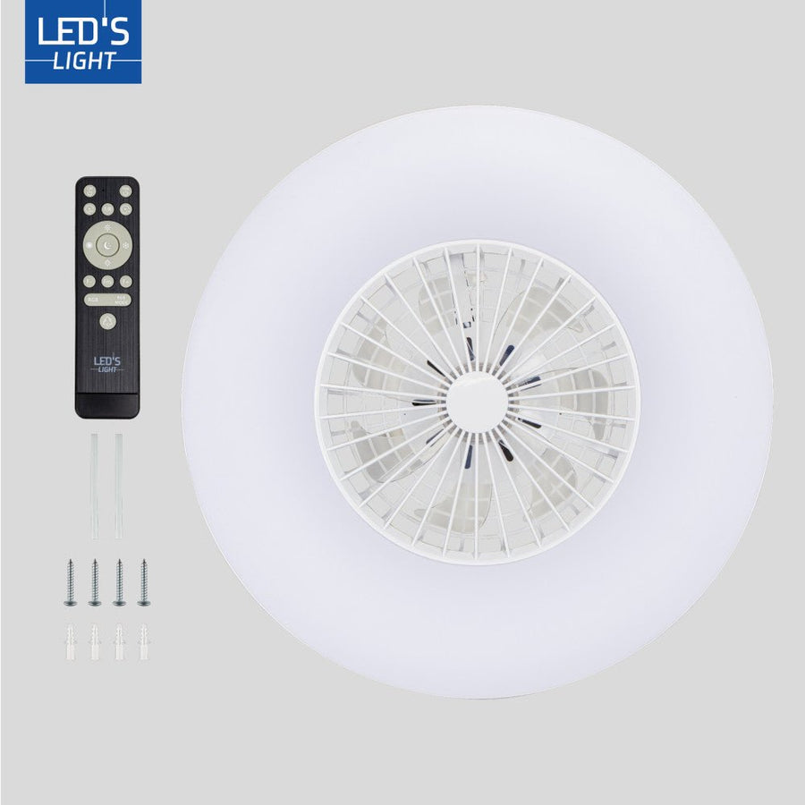 LED-RGB-Deckenleuchte mit Ventilator - 54W 3950lm 2700K/6500K/RGB - Ø600mm IP20 - Dimmbar - lidstore.shop