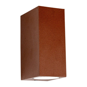LED-Außenleuchte in Rostfarbe – Schutzart IP44 – ohne 2x GU10 – Wandleuchte - lidstore.shop