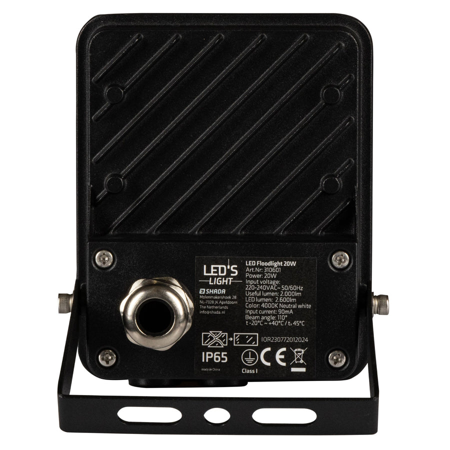 LED's Light Floodlight 2400 - Tiltable and Waterproof - Indoor &amp; Outdoor - 20W - LED.nl