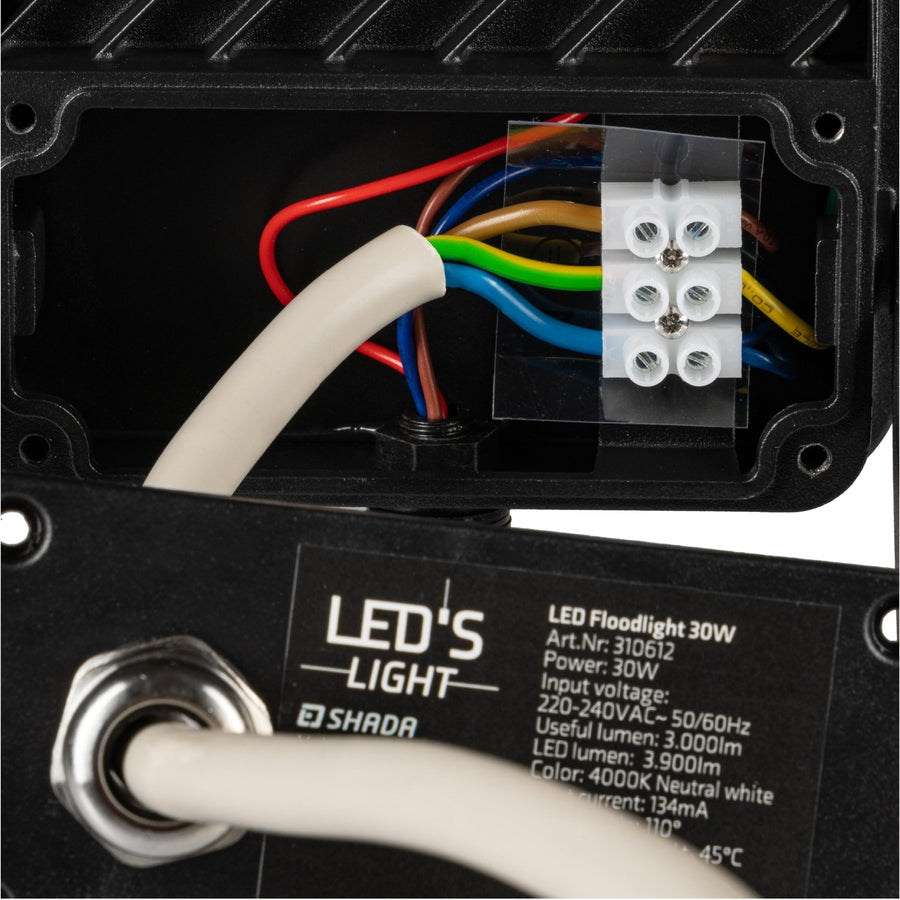 LED's Licht Flutlicht mit Bewegungsmelder 360° - Wasserdicht &amp; Neigbar - 30W - lidstore.shop